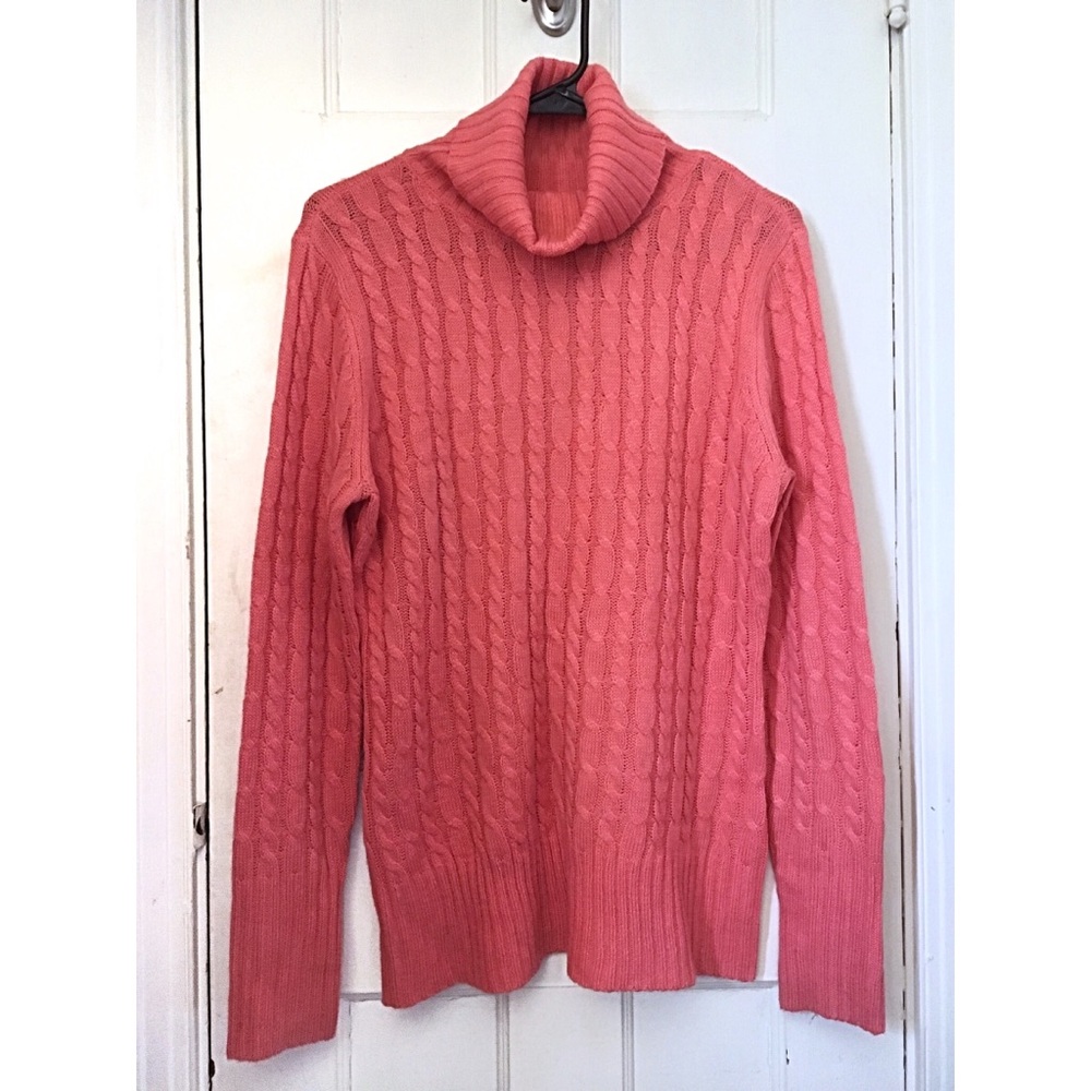 New York&Co Cable Knit Coral Sweater